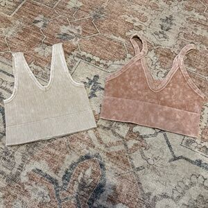 Zenana Outfitters Ribbed Knit bra top set